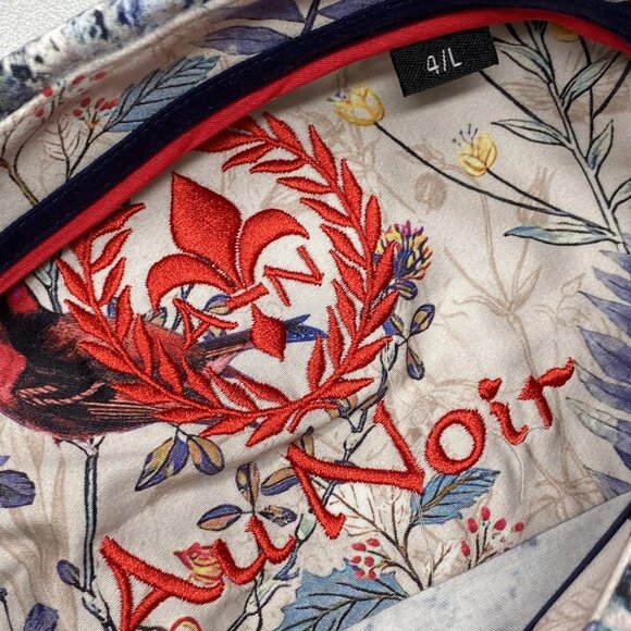 Au Noir Men’s Magnani Woven Stretch Button-Down Shirt – Indigo Abstract - Picture 6 of 10